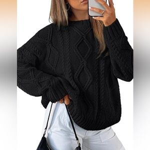 Black Cable Knit Sweater